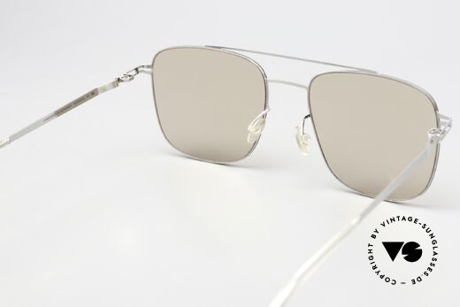Mykita Yuuto Shiny Silver Soft Brown Solid, Gläser (100% UV) können ggf. auch getauscht werden, Passend für Herren
