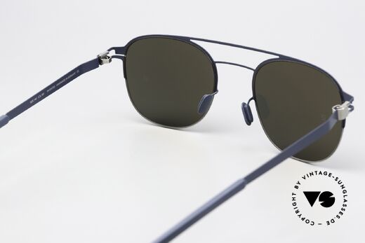 Mykita Park Silver Navy Light Silver Flash, Sonnengläser (100% UV) können auch ersetzt werden, Passend für Herren und Damen