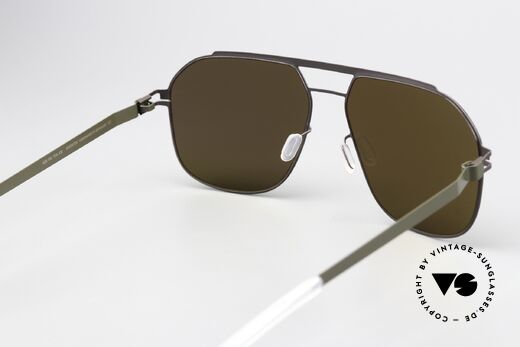 Mykita Selleck Mocca Camou Green Brown, Sonnengläser (100% UV) können auch ersetzt werden, Passend für Herren und Damen