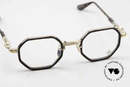 Chrome Hearts Tatters Luxusbrille Achteckig Gold, Fassung ist beliebig verglasbar (Gleitsicht), Passend für Herren und Damen