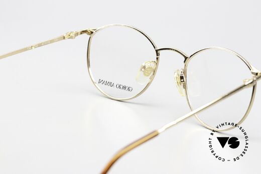 Giorgio Armani 132 47mm Pantobrille Runder SunClip, altes Original: DEMOgläser sollten ersetzt werden!, Passend für Herren und Damen