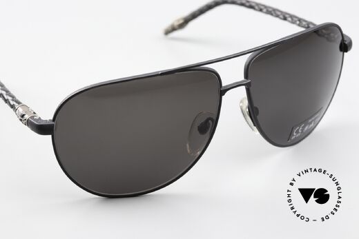 Chrome Hearts Double Dip Aviator Lederbrille Von 2002, markante Luxusbrille; ungetragen; Größe 63-13, Passend für Herren und Damen