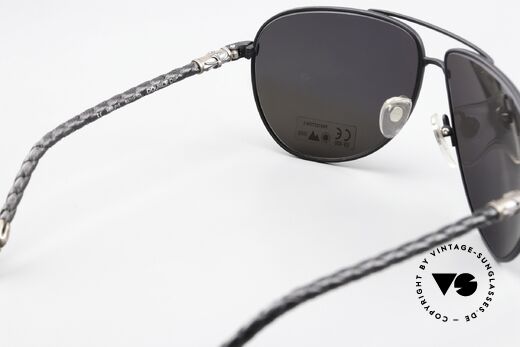 Chrome Hearts Double Dip Aviator Lederbrille Von 2002, mit charakteristischen Chrome Hearts Insignien, Passend für Herren und Damen