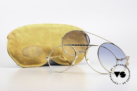 Bugatti 02908 Vintage Brille Mit Vorhänger, KEINE Retrosonnenbrille; ein Original von 1986, Passend für Herren