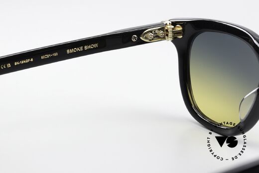 Chrome Hearts Smoke Show Azetat Sonnenbrille 18k Gold, Größe: medium, Passend für Herren und Damen
