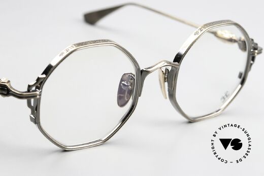 Chrome Hearts Tiggies Luxusbrille Achteckig AG, Fassung ist beliebig verglasbar (Gleitsicht), Passend für Herren und Damen