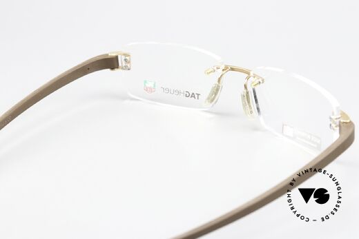 Tag Heuer 7104 Fold Randlose Brille Gummi Bügel, ungetragen; kupfer-gold / braun, made in FRANCE, Passend für Herren Tag Heuer 7104 Fold Randlose Brille Gummi Bügel, ungetragen; kupfer-gold / braun, made in FRANCE, Passend für Herren