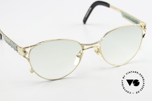 Jean Paul Gaultier 56-4179 No Retro Designer Brille 90er, leicht grün getönte Gläser (daher auch abends tragbar), Passend für Herren und Damen Jean Paul Gaultier 56-4179 No Retro Designer Brille 90er, leicht grün getönte Gläser (daher auch abends tragbar), Passend für Herren und Damen
