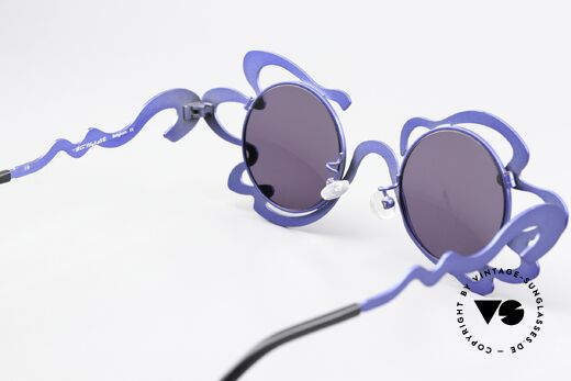 Theo Belgium Tagliatelli Spaghetti Sonnenbrille 90er, sozusagen: VINTAGE Sonnenbrille mit Symbol-Charakter, Passend für Damen