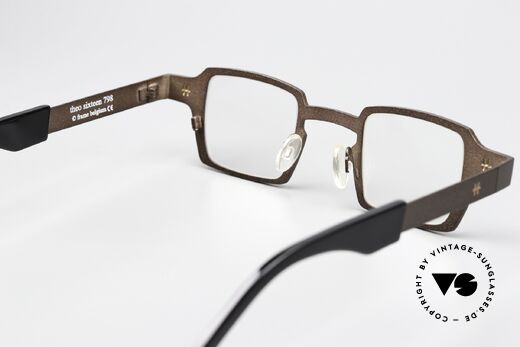 Theo Belgium Sixteen Titaniumbrille Braun Metallic, Glashöhe = 30mm = somit auch gleitsichtfähig, Passend für Herren und Damen