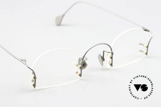 Paul Chiol 2000 Kunstvolle Randlosbrille 90er, Größe: small, Passend für Herren und Damen Paul Chiol 2000 Kunstvolle Randlosbrille 90er, Größe: small, Passend für Herren und Damen