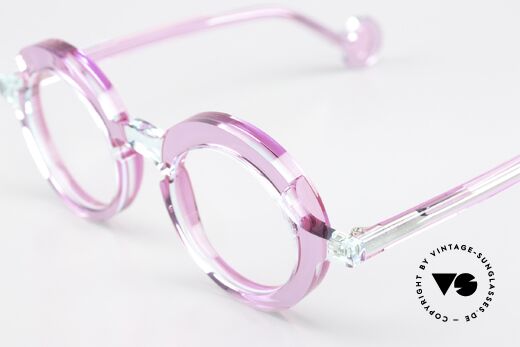 Theo Belgium Sara Azetat Brille Rund Damen, Azetat-Fassung in Größe 42-24 (gleitsichtfähig), Passend für Damen