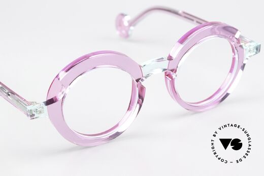 Theo Belgium Sara Azetat Brille Rund Damen, Größe: medium, Passend für Damen