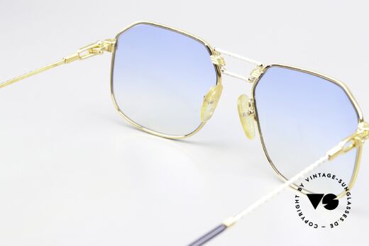 Fred Cap Horn - L Seglerbrille aus den 1980ern, ungetragen mit neuen Gläsern in blau-Verlauf; 100% UV, Passend für Herren