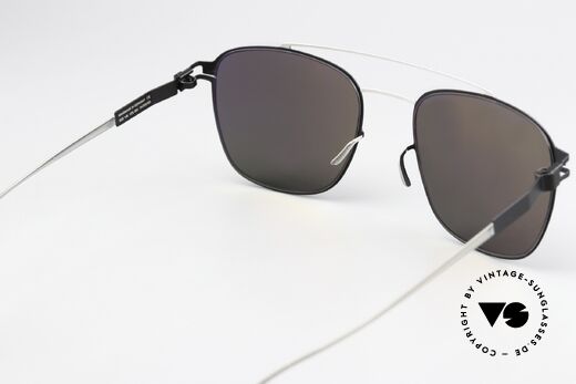 Mykita Hugh Herrenbrille Silver Black Mirror, genial flexible Brillenfassung: eine Größe passt allen, Passend für Herren