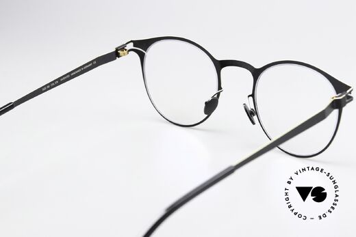 Mykita Maximilian Panto Brille Black Gold Edges, die Fassung ist beliebig verglasbar (optisch / Sonne), Passend für Herren und Damen