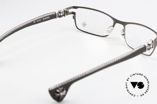 Chrome Hearts M. Diver Eckige Luxusbrille Mit Leder, Größe: medium, Passend für Herren Chrome Hearts M. Diver Eckige Luxusbrille Mit Leder, Größe: medium, Passend für Herren