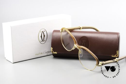 Cartier Malmaison Diego A Maradona Holzbrille, Größe: small, Passend für Herren und Damen Cartier Malmaison Diego A Maradona Holzbrille, Größe: small, Passend für Herren und Damen