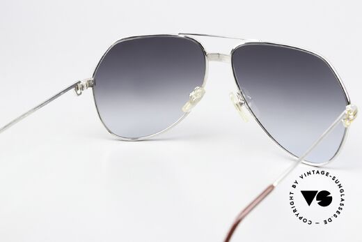 Cartier Vendome LC - L Platin Sonnenbrille Aviator 80er, edle, neue Sonnengläser (entspiegelt mit Grau-Verlauf), Passend für Herren
