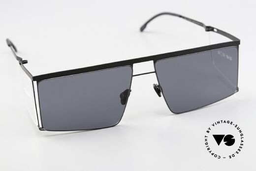 Mykita Helmut Lang HL001 Black Clear Sides Darkgrey, entspiegelte Sonnengläser (mit 100% UV Protection), Passend für Herren und Damen Mykita Helmut Lang HL001 Black Clear Sides Darkgrey, entspiegelte Sonnengläser (mit 100% UV Protection), Passend für Herren und Damen