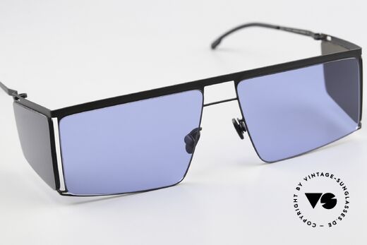 Mykita Helmut Lang HL001 Black Sides Superblue Solid, entspiegelte Sonnengläser (mit 100% UV Protection), Passend für Herren und Damen Mykita Helmut Lang HL001 Black Sides Superblue Solid, entspiegelte Sonnengläser (mit 100% UV Protection), Passend für Herren und Damen