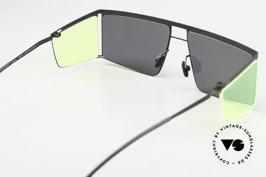 Mykita Helmut Lang HL001 Black With Fluo Yellow Sides, Größe: medium, Passend für Herren und Damen Mykita Helmut Lang HL001 Black With Fluo Yellow Sides, Größe: medium, Passend für Herren und Damen