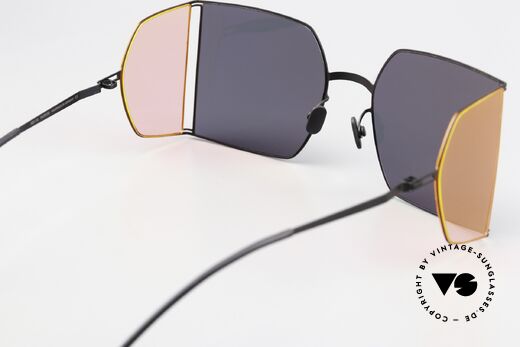 Mykita Helmut Lang HL003 Black Frame With Fluo Pink Sides, Größe: medium, Passend für Herren und Damen Mykita Helmut Lang HL003 Black Frame With Fluo Pink Sides, Größe: medium, Passend für Herren und Damen