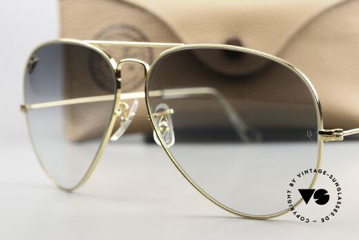 Ray Ban Large Metal II Precious Metals Verlaufsgläser, KEINE Retromode, sondern ein altes USA-Original, Passend für Herren