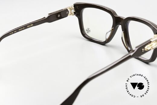 Chrome Hearts Bulge Männerbrille 18kt Vergoldet, Azetat-Fassung kann beliebig verglast werden, Passend für Herren