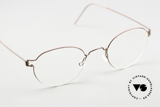 Lindberg Matt 44 Air Titan Rim Kleine Pantobrille Unisex, eleganter Rahmen ohne Schrauben, Nieten oder Lötungen, Passend für Herren und Damen