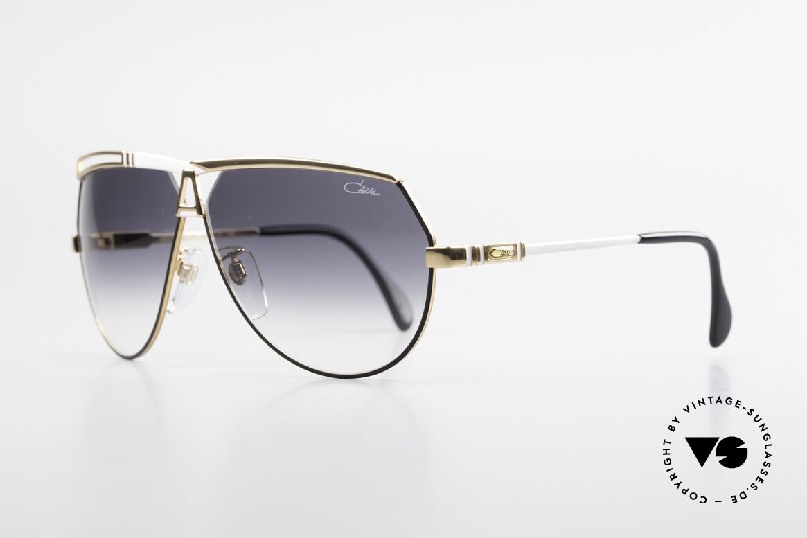 Cazal 954 Designer Vintage Sonnenbrille, Pilotenform mit großen Gläsern & toller Farbgestaltung, Passend für Herren und Damen