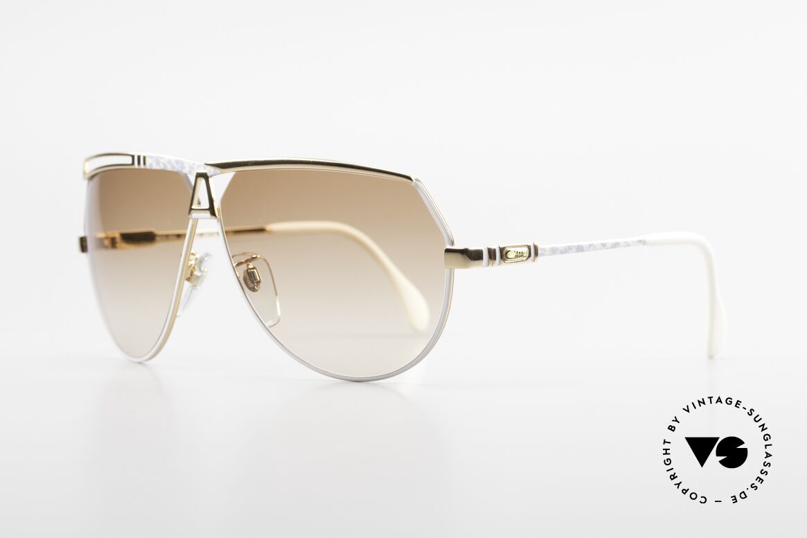Cazal 954 Vintage Designer Sonnenbrille, Pilotenform mit großen Gläsern & toller Farbgestaltung, Passend für Herren und Damen