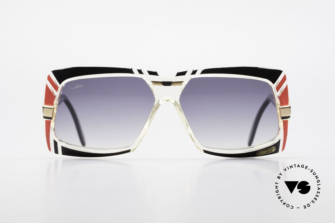 Cazal 869 80er True Vintage Sonnenbrille, geniale Kombination aus Formen, Farben & Materialien, Passend für Herren und Damen