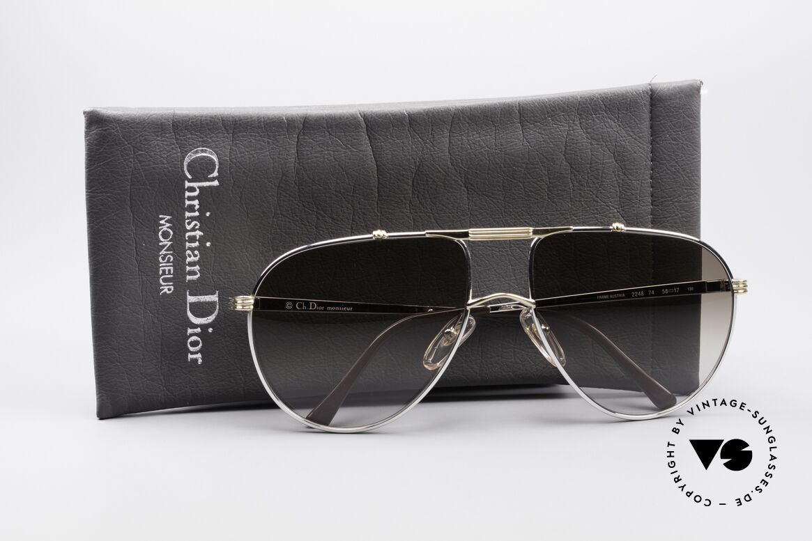 Christian Dior 2248 Large 80er Aviator Sonnenbrille, Größe: large, Passend für Herren