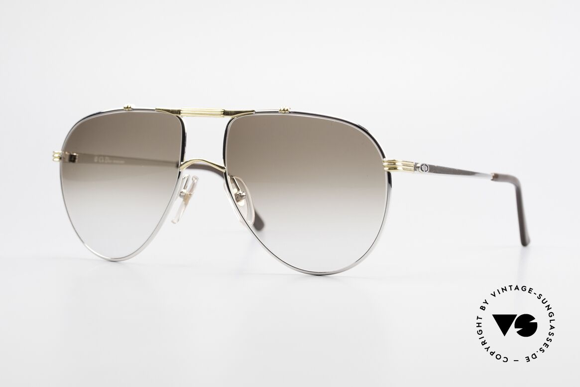 Christian Dior 2248 Large 80er Aviator Sonnenbrille, Christian Dior Sonnenbrille aus der Monsieur-Serie, Passend für Herren
