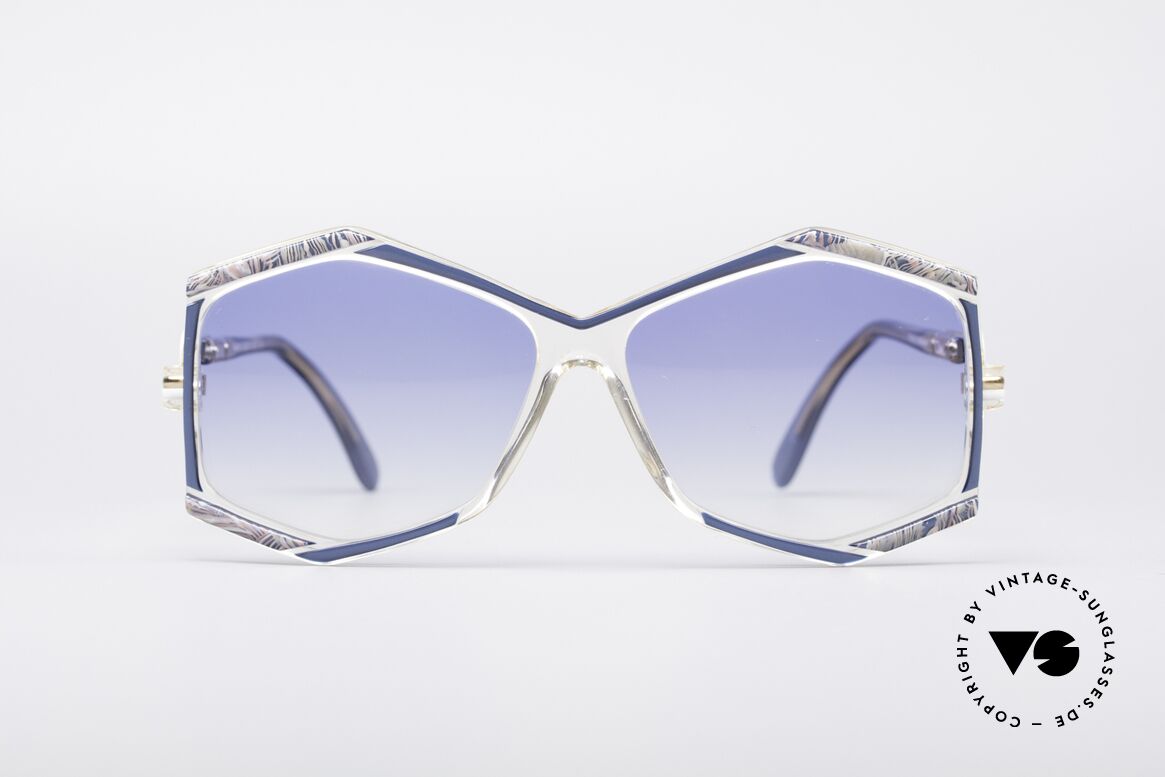 Cazal 180 80er Designerbrille, sechseckige Cazal Designersonnenbrille von 1987, Passend für Damen