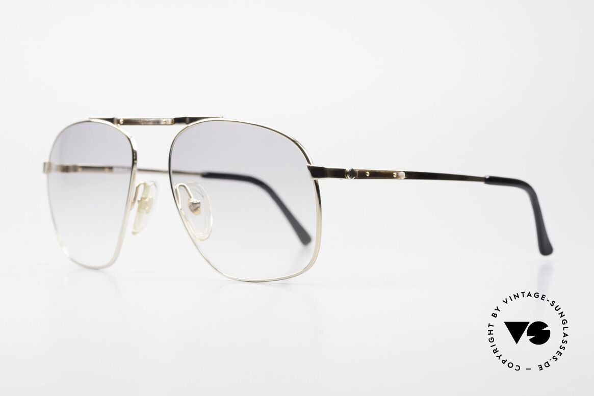 Dunhill 6046 80er Brille Horn-Applikationen, vergoldeter Rahmen mit dezenten HORN-Applikationen, Passend für Herren