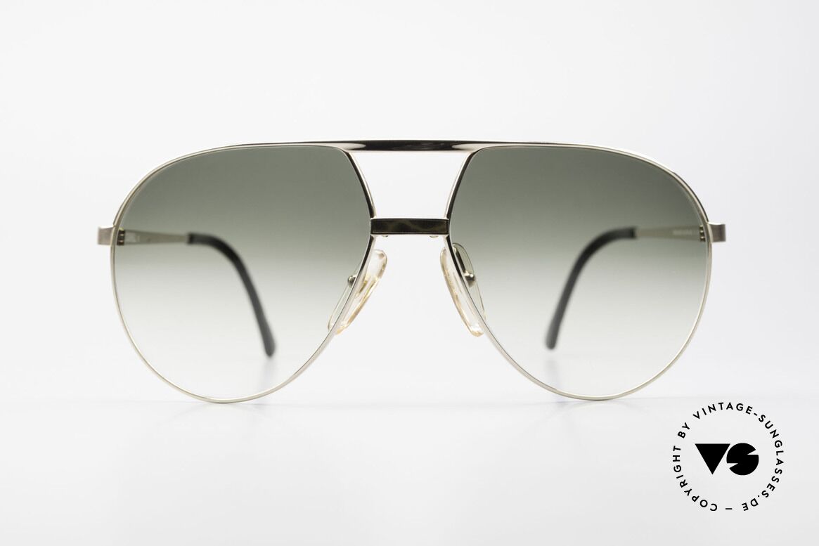 Dunhill 6042 80er Luxus Pilotenbrille Herren, hartvergoldete Fassung mit grauem China-Lack, Passend für Herren