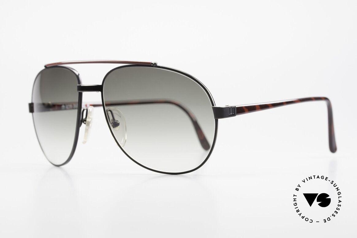 Dunhill 6070 90er Luxus Herren Sonnenbrille, schwarz-verchromt mit bordeaux-schildpatt, Passend für Herren