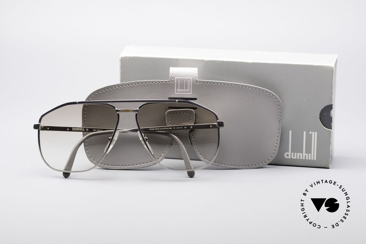 Dunhill 6096 Titanium Fassung 18kt Echtgold, KEINE Retrobrille; ein kostbares altes Original von 1990, Passend für Herren