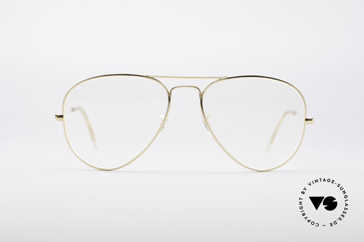 Ray Ban Aviator B&L USA LIC Fassung, klassische vintage Ray-Ban Aviator Brillenform, Passend für Herren