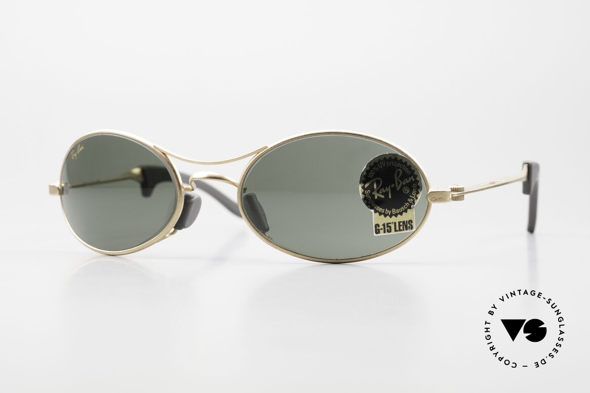 Ray Ban Orbs 9 Base Oval Oval B&L USA Sport Brille, original vintage USA Sonnenbrille der späten 1990er, Passend für Herren