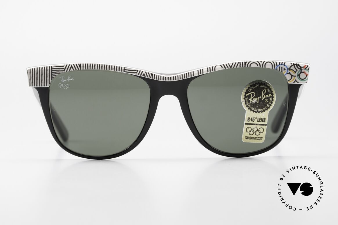 Ray Ban Wayfarer II Sammler Sonnenbrille Sport, sehr seltene Sport Olympia Edition 'Mexico City 1968', Passend für Herren und Damen