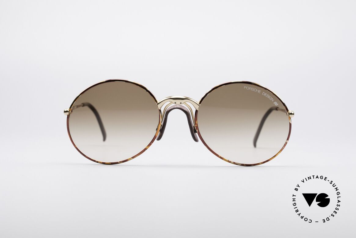 Porsche 5658 Runde 90er Vintage Brille, runde 90er Jahre Porsche Design Luxus-Sonnenbrille, Passend für Herren
