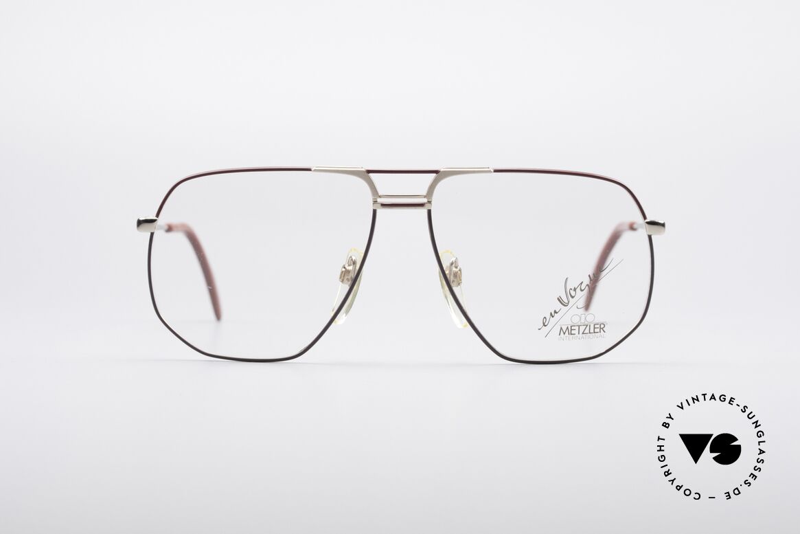 Metzler 0891 80er En Vogue Brille, 80er vintage Brille aus der Metzler 'En Vogue' Serie, Passend für Herren