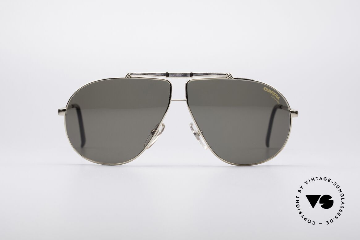 Carrera 5401 80er Pilotensonnenbrille, alte 80er Jahre Carrera Sonnenbrille in Pilotenform, Passend für Herren
