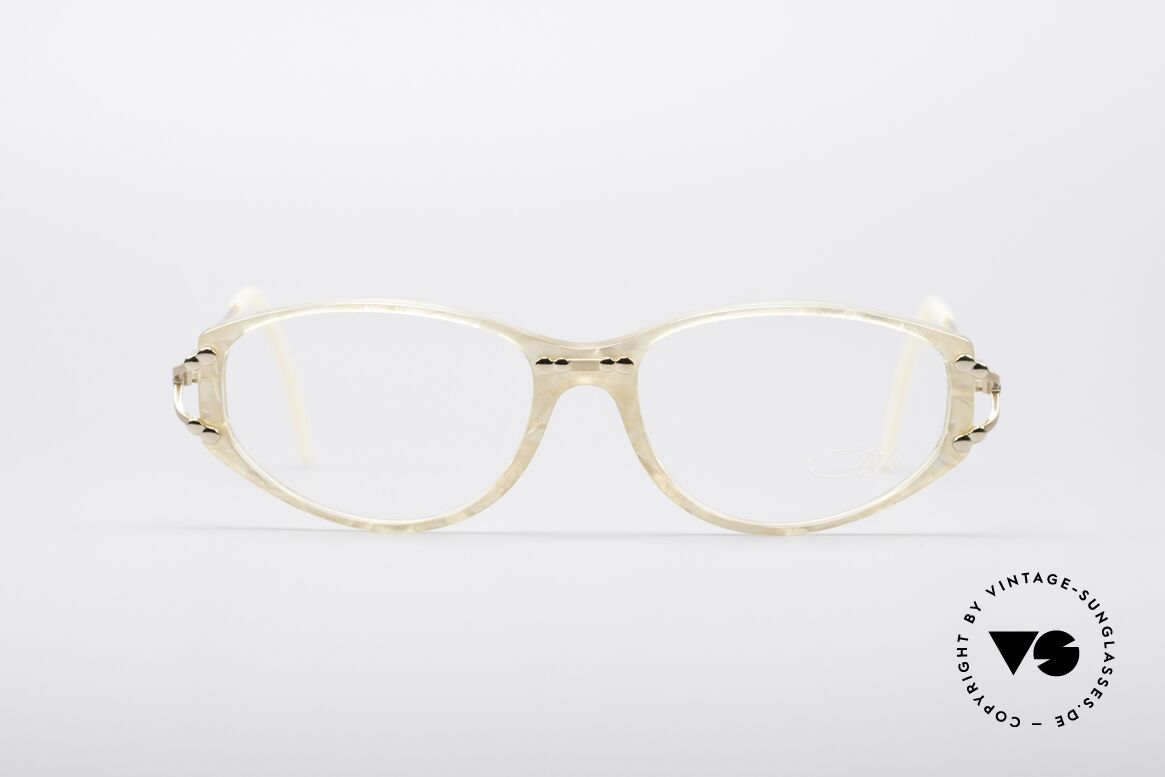 Cazal 375 Perlmutt Vintage Brille, feminine Cazal Designerbrille aus den 1990er Jahren, Passend für Damen