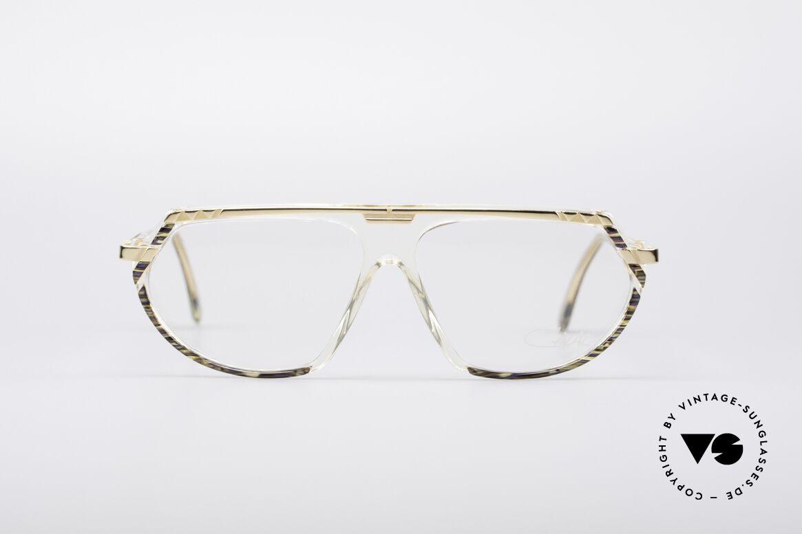 Cazal 344 Old School Kristall Brille, kristallklarer Rahmen (typisch für die 300er Serie), Passend für Damen
