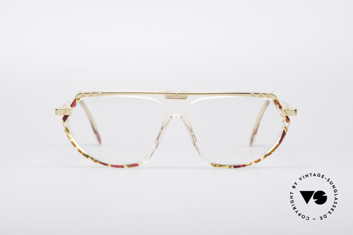 Cazal 344 Old School Kristall Brille, vintage Cazal Designer-Brillenfassung von 1989/90, Passend für Damen