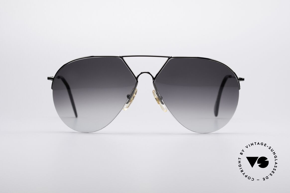 Alpina TR3 Style 80er Pilotensonnenbrille, halb-rahmenlose Alpina Fassung (ähnlich der TR3), Passend für Herren